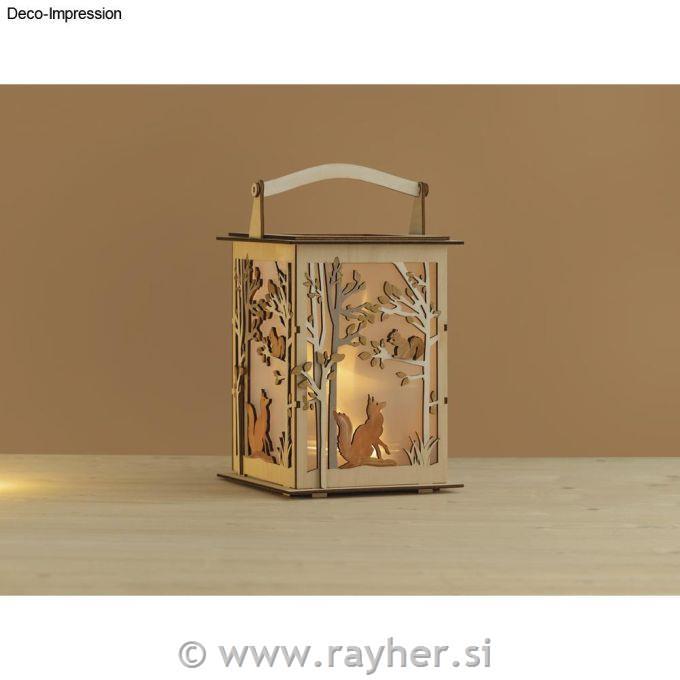 Lesena sestavljanka Lanterna gozd 15,3x15,3x26,5cm, 23 delna