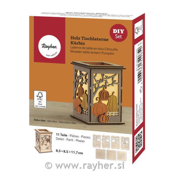 Lesena sestavljanka Lanterna buče 8,5x8,5x11,7cm, 11 delna