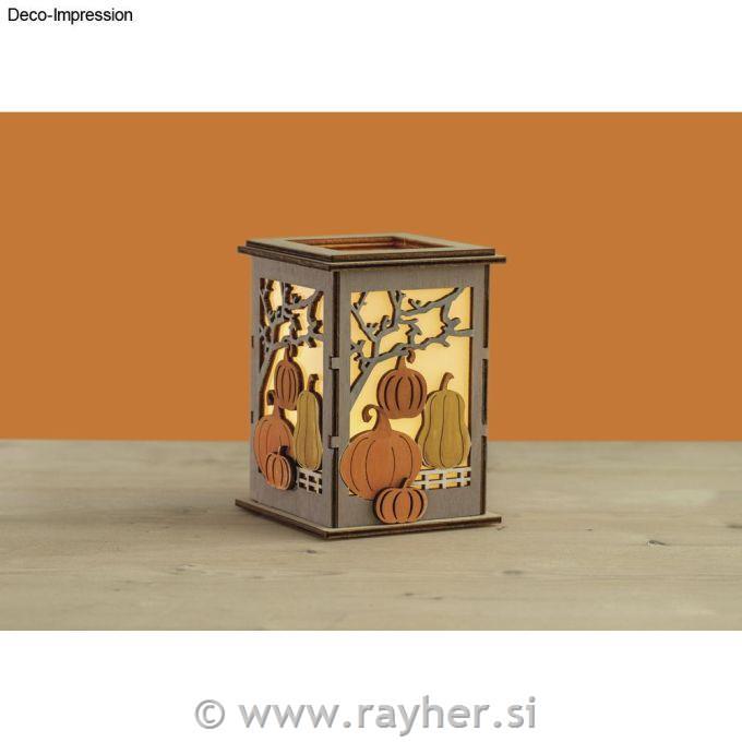 Lesena sestavljanka Lanterna buče 8,5x8,5x11,7cm, 11 delna