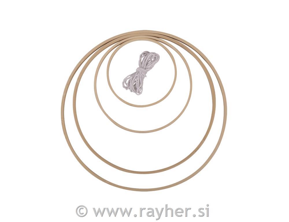 Obroči iz bambusa in vrvica set 5