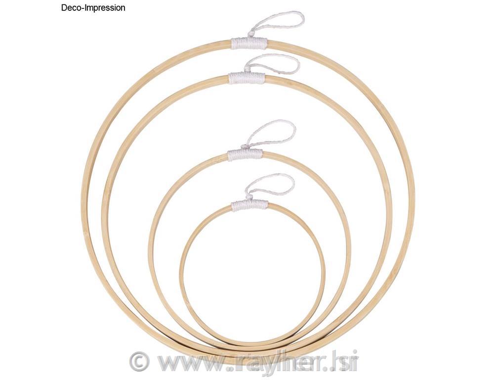 Obroči iz bambusa in vrvica set 5
