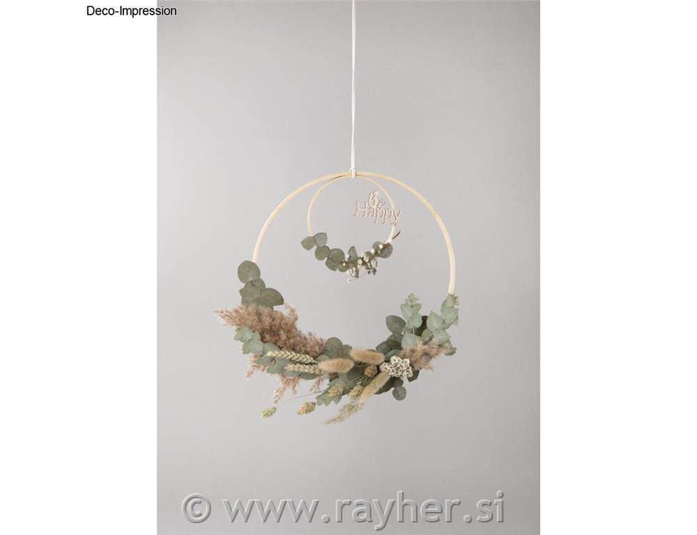 Obroči iz bambusa in vrvica set 5