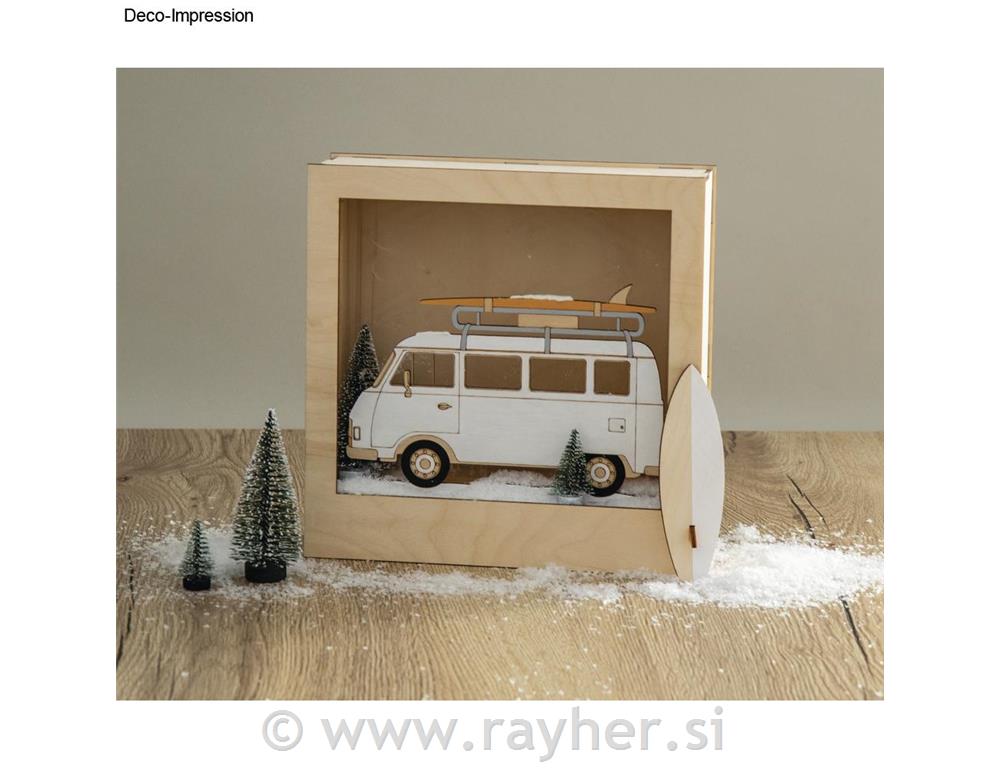 Lesena sestavljanka Avtodom, 24x24x6,5cm, 13 delna