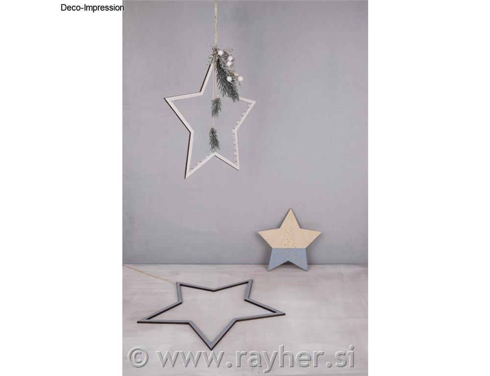 Zvezde lesene 22,5-42,5 cm set 6
