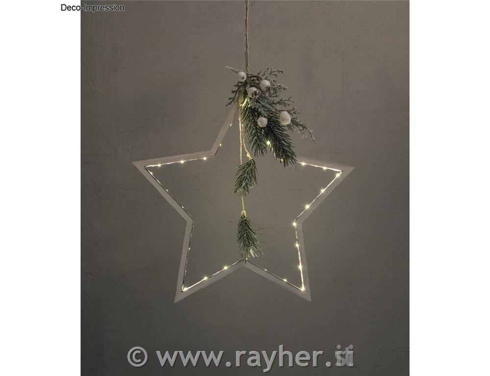 Zvezde lesene 22,5-42,5 cm set 6