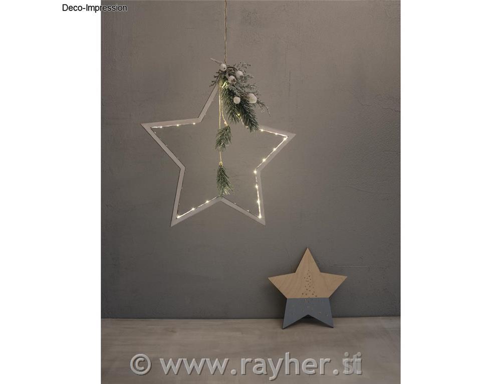 Zvezde lesene 22,5-42,5 cm set 6