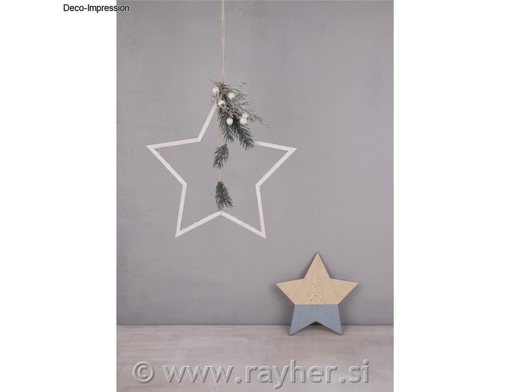 Zvezde lesene 22,5-42,5 cm set 6
