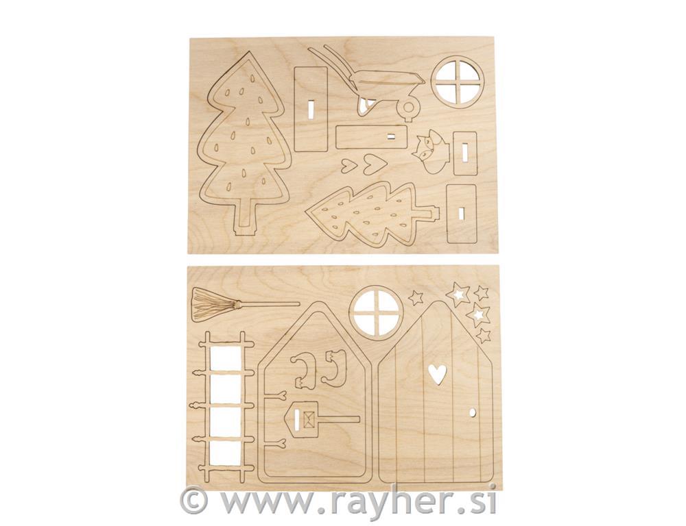 Lesena sestavljanka Vrata v svet palčkov Tomte