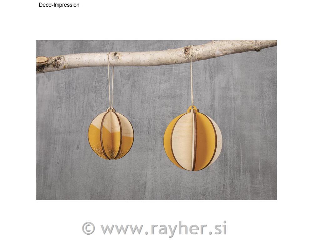 Wood 3D ball set 27 and 8 cmnatural