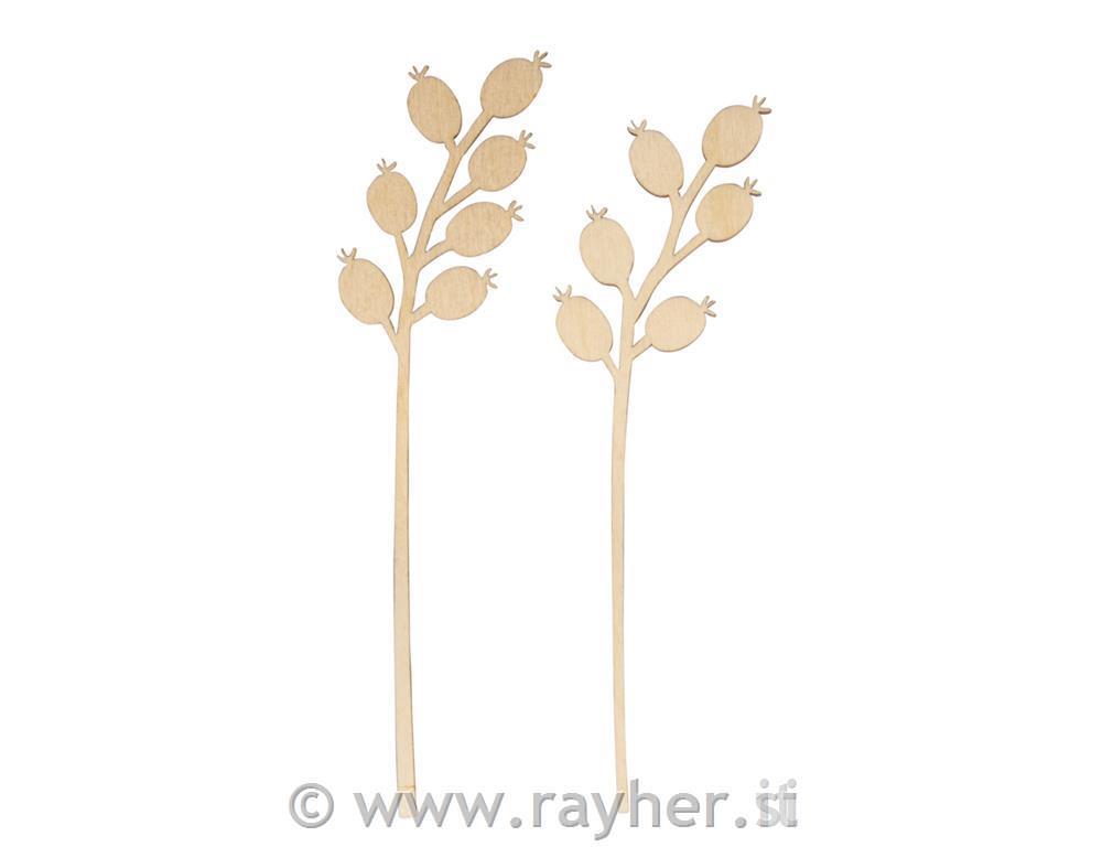 Lesene paličice jagodičevje, 2 kosa, 19 in 20 cm, FSC