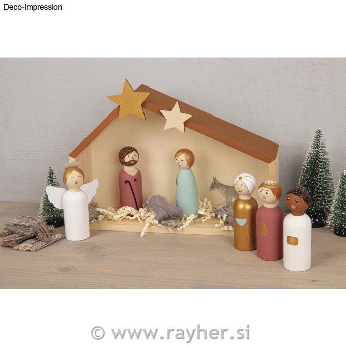 Lesena hišica / hlevček za jaslice