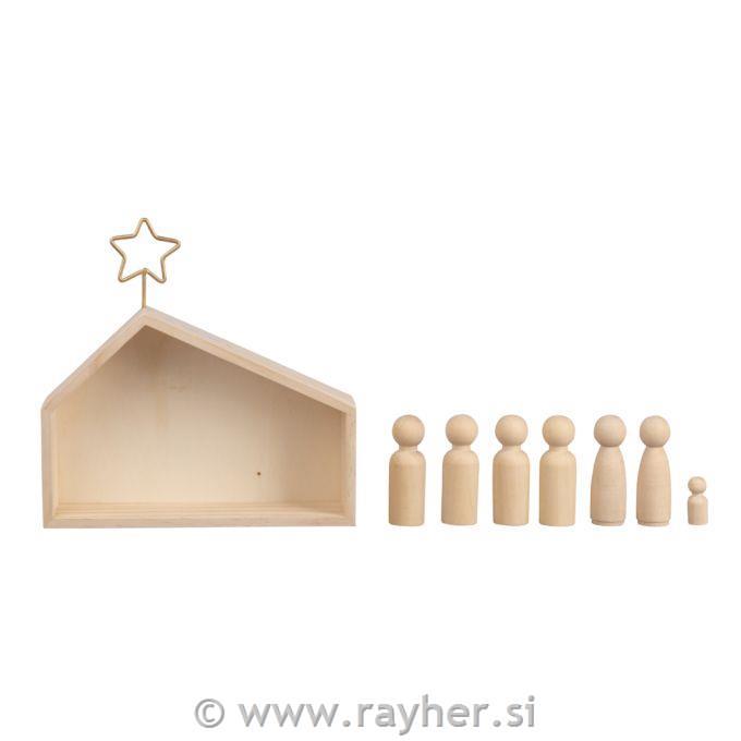 Jaslice - hlevček + figure 9 delni set