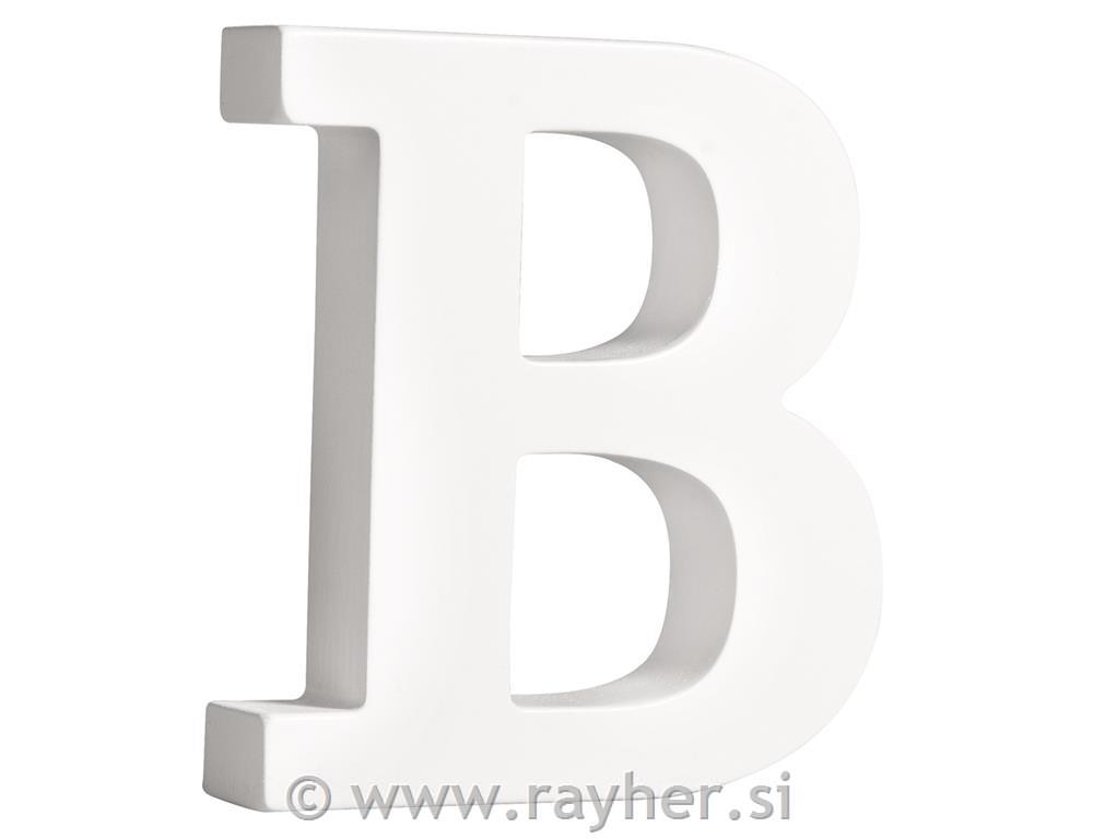 MDF letter "B" , white, 11cm, 2cm
