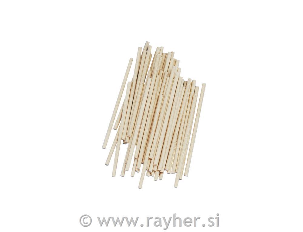 Lesene palčke, 100 mm, 4 mm, naravne, 60 kom, FSC