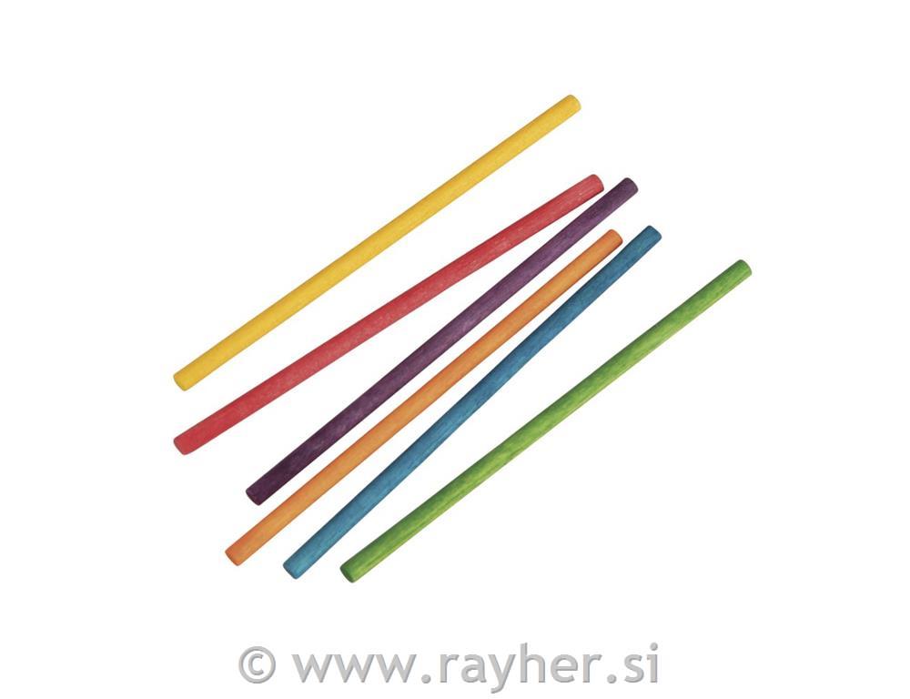 Lesene palčke, 100 mm, 4 mm, mešane, 60 kom, FSC