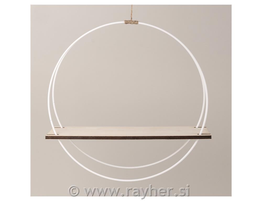 CK Deco rings+wood board, FSC Mix Credit, o 35cm, to hang up, box 1set