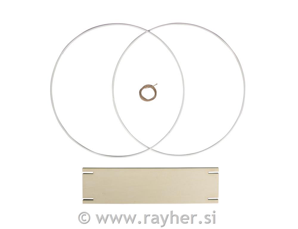 CK Deco rings+wood board, FSC Mix Credit, o 35cm, to hang up, box 1set