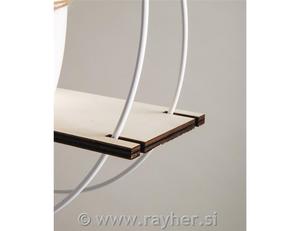 CK Deco rings+wood board, FSC Mix Credit, o 35cm, to hang up, box 1set