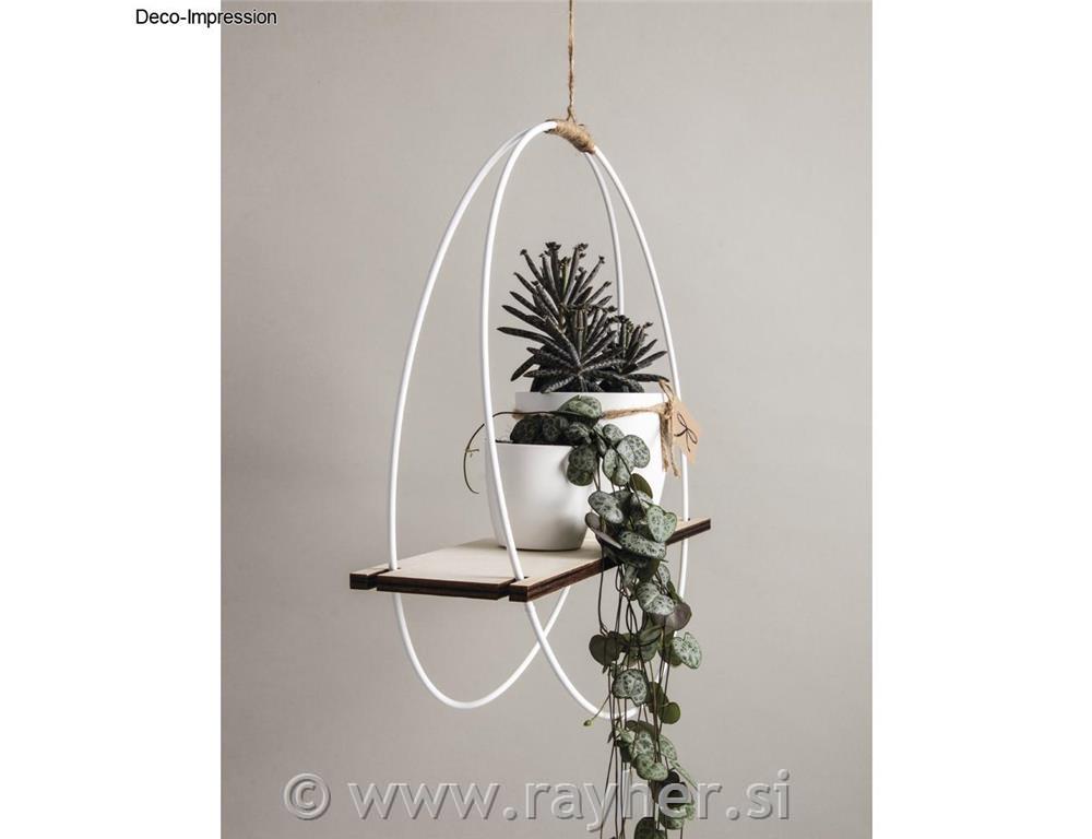 CK Deco rings+wood board, FSC Mix Credit, o 35cm, to hang up, box 1set