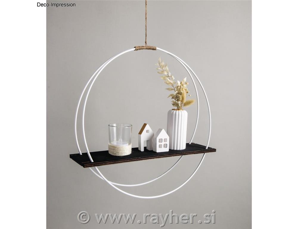 CK Deco rings+wood board, FSC Mix Credit, o 35cm, to hang up, box 1set