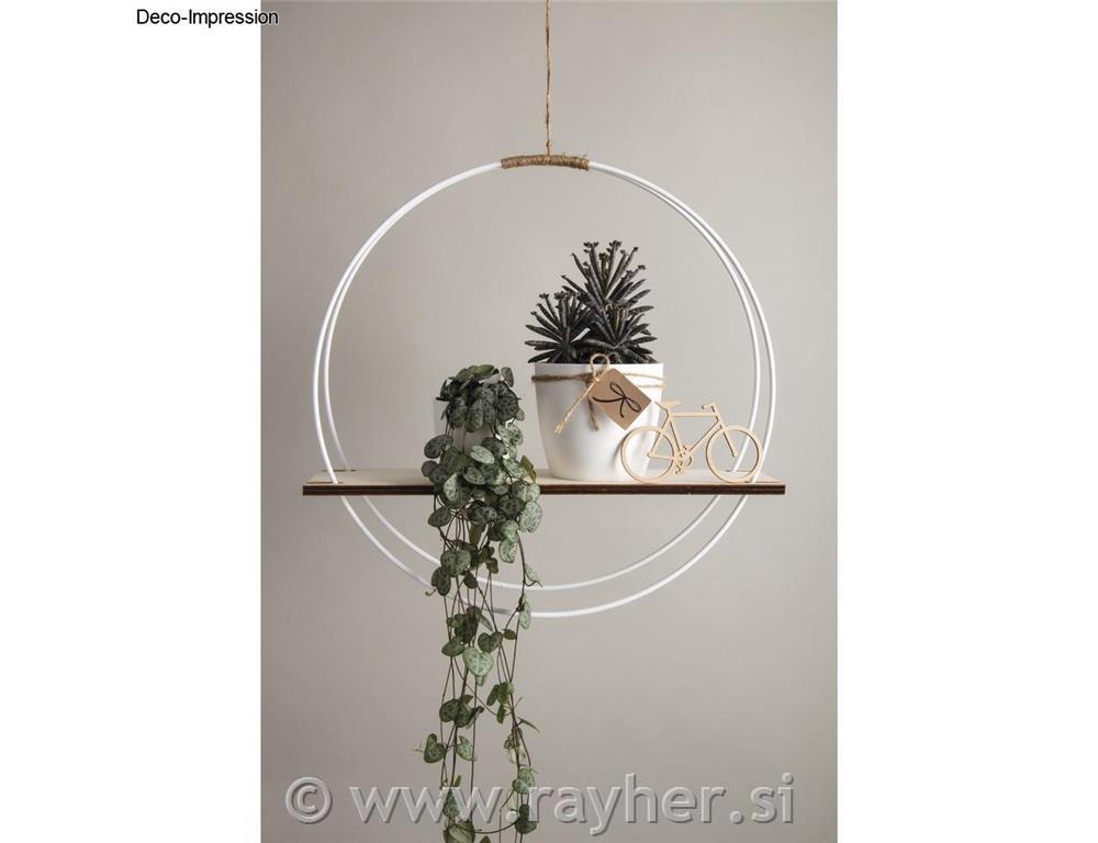 CK Deco rings+wood board, FSC Mix Credit, o 35cm, to hang up, box 1set