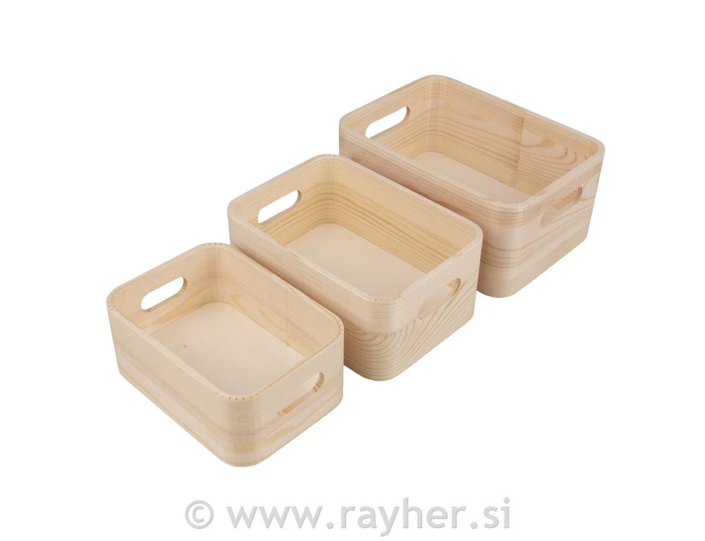 Leseni zaboji set 3
