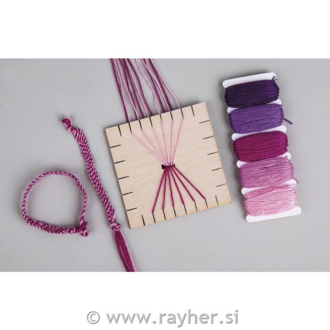 Kumihimo plates, 9,5x9,5 cm, 24 pieces