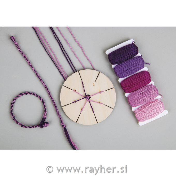 Kumihimo plates, 9 cm, 24 pieces