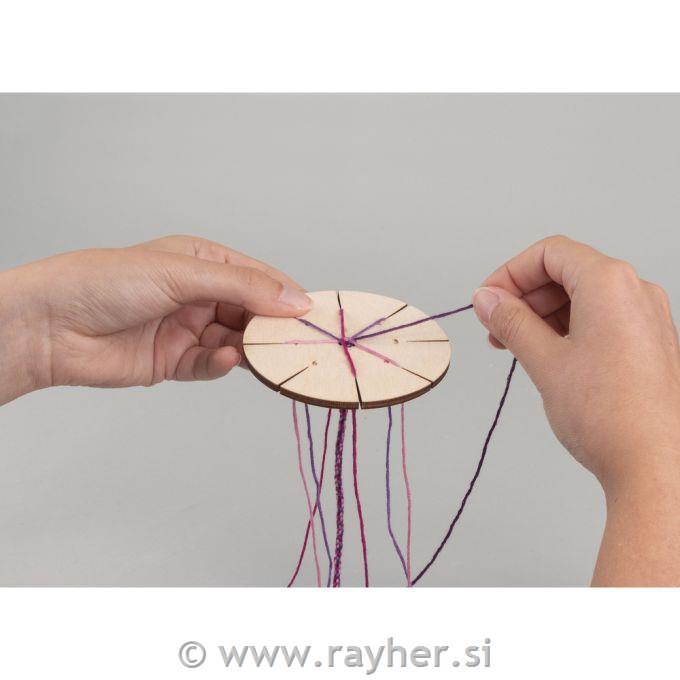 Kumihimo plates, 9 cm, 24 pieces