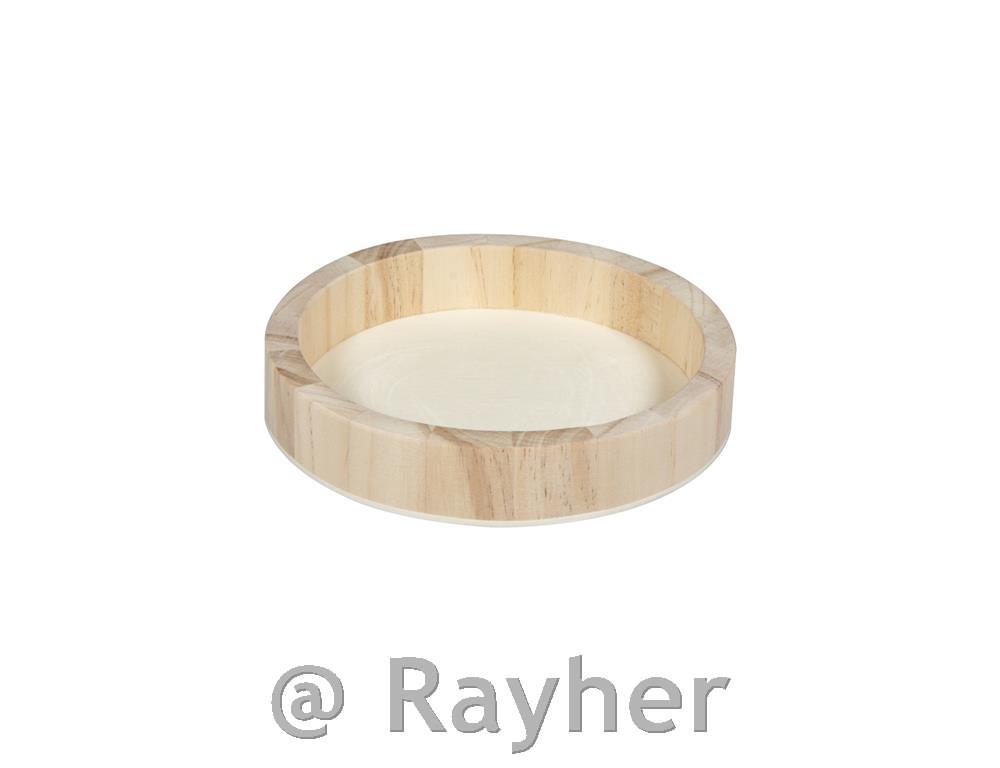 Lesen pladenj, okrogel, 15 cm,, višina 2,5 cm