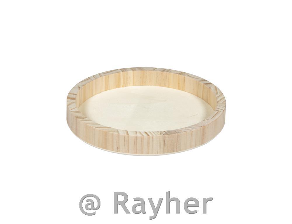 Lesen pladenj, okrogel, 20 cm,, višina 2,5 cm