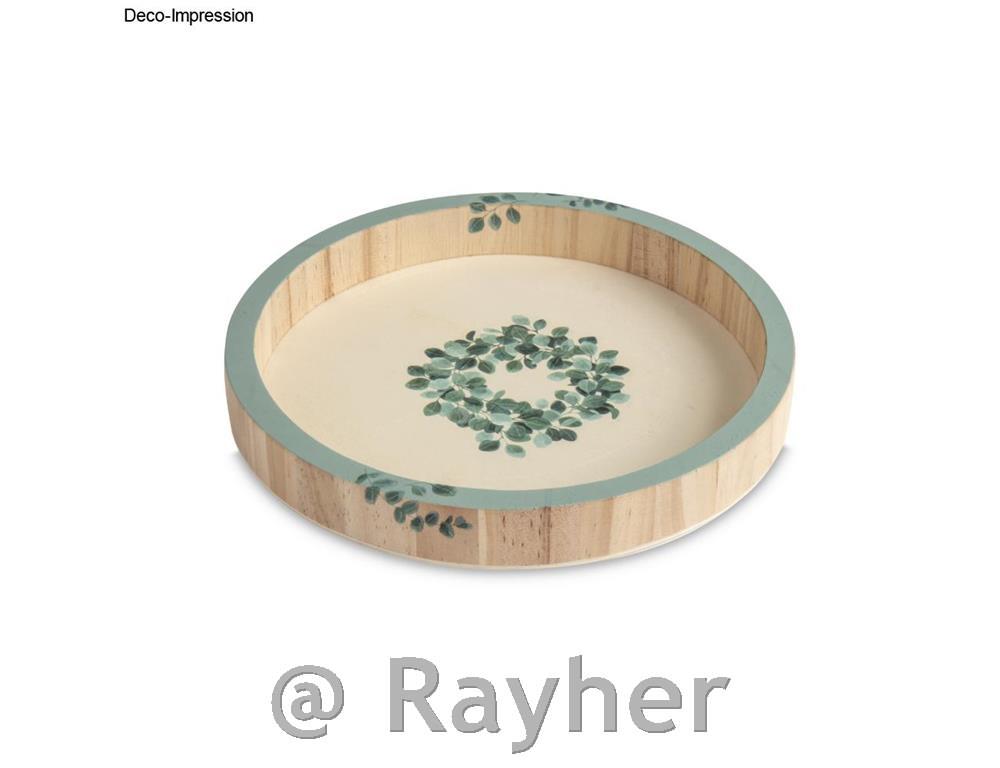 Lesen pladenj, okrogel, 20 cm,, višina 2,5 cm