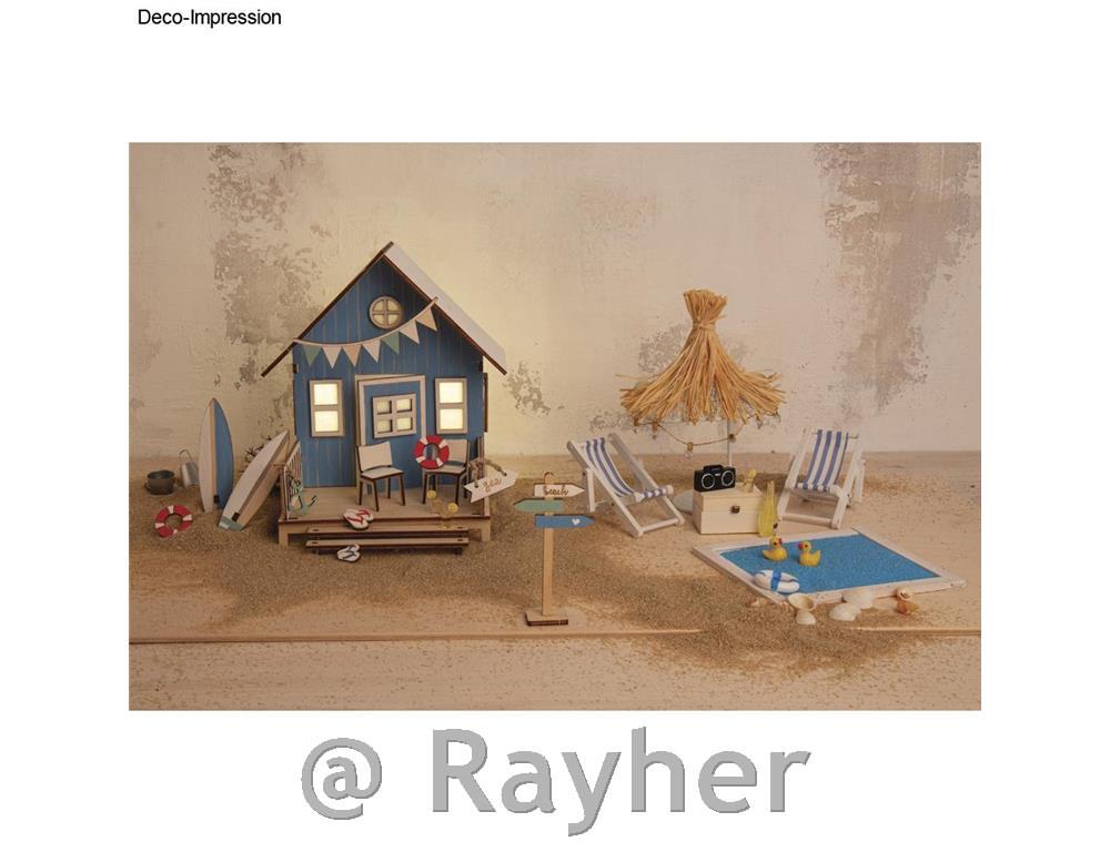 Lesena sestavljanka Hiša na plaži, 13,5 x 13 x 18 cm, 36-delni set