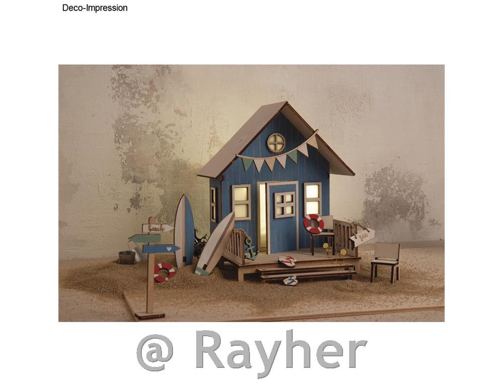 Lesena sestavljanka Hiša na plaži, 13,5 x 13 x 18 cm, 36-delni set