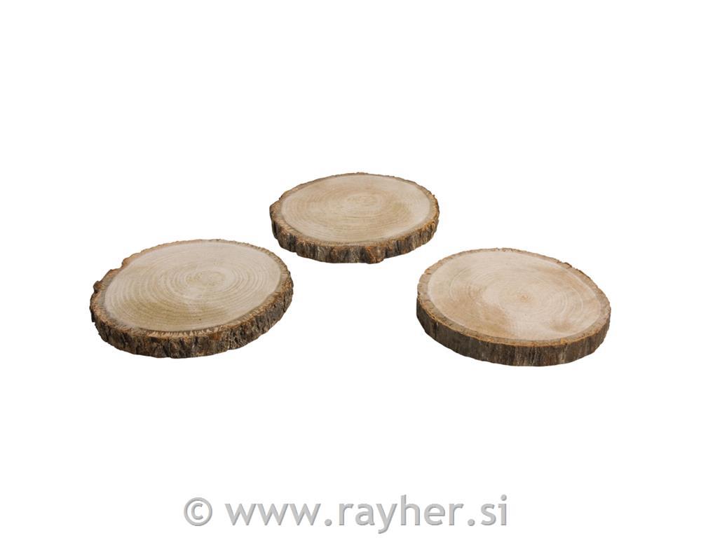 Leseni diski, 10-12cm, 3 kosi