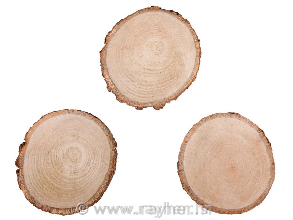 Leseni diski, 10-12cm, 3 kosi