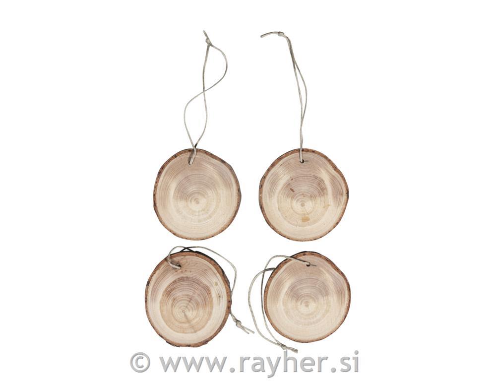 Leseni diski, 6.5-7.5cm, set 4