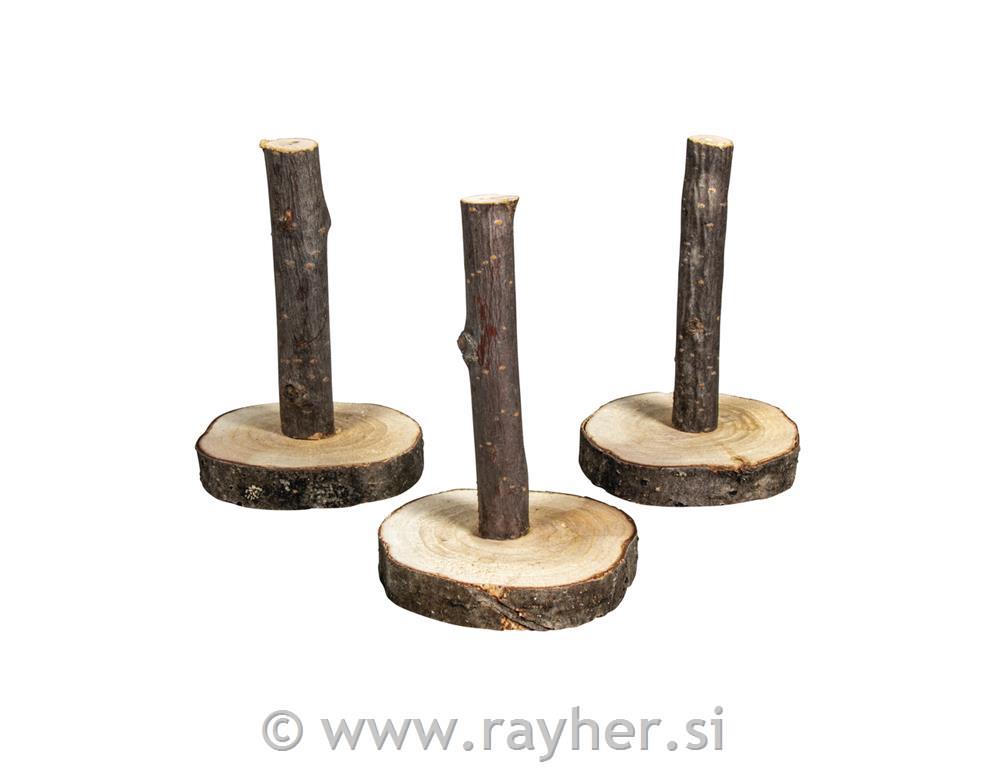 Decorat.wood stand, natural, 4.5-5.5cm o8cm, bunch 3pcsnatural