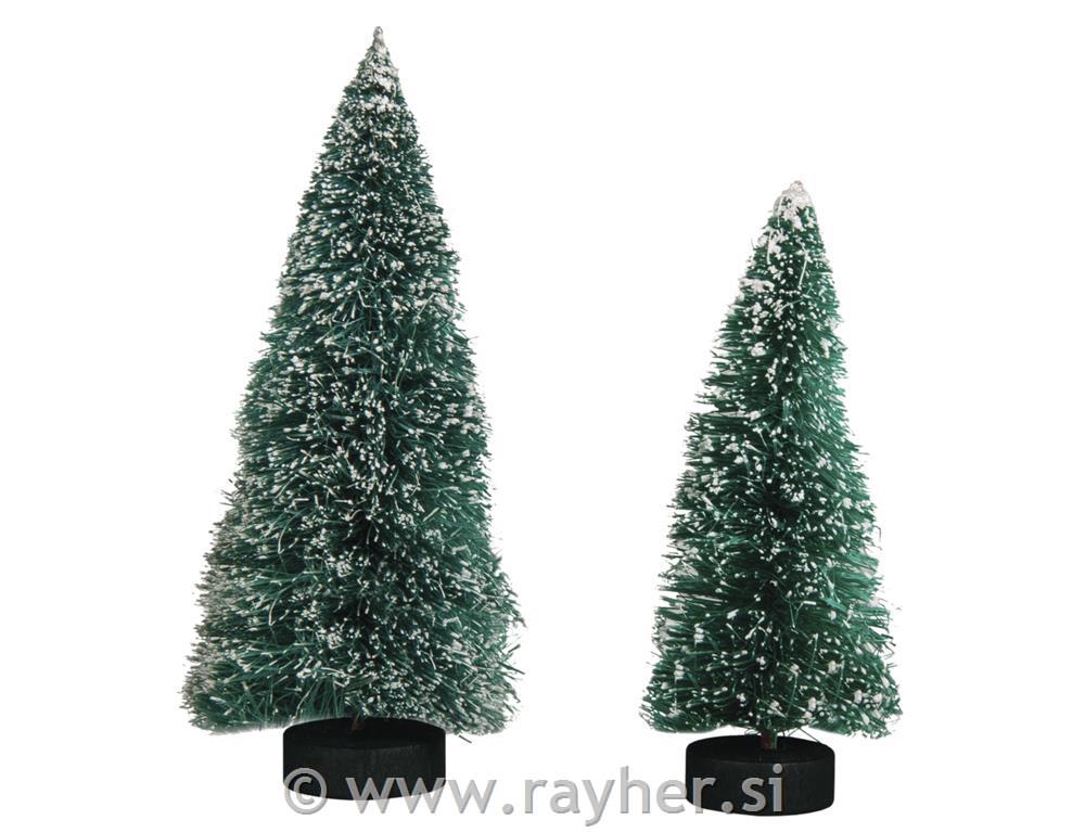 Smrečice dekorativne, 9+12 cm, 4 kosov