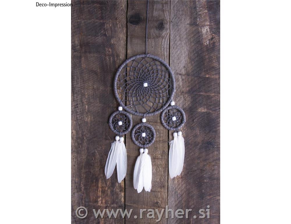 Set za izd. lovilca sanj, sivo bel 17x33 cm