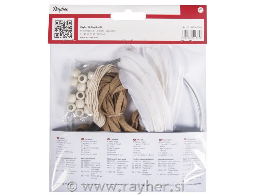 Set za izd. lovilca sanj, bež rjav 17x33 cm