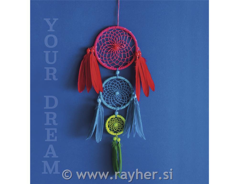 Set za izd. lovilca sanj, pisan 14x41 cm