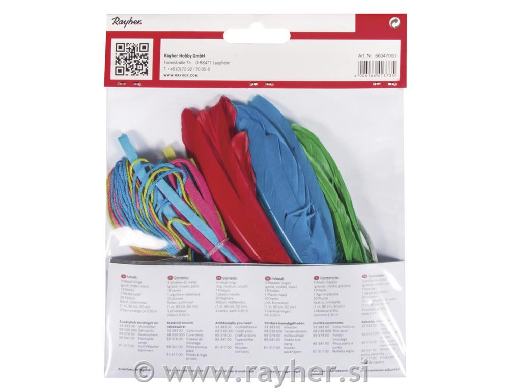 Set za izd. lovilca sanj, pisan 14x41 cm