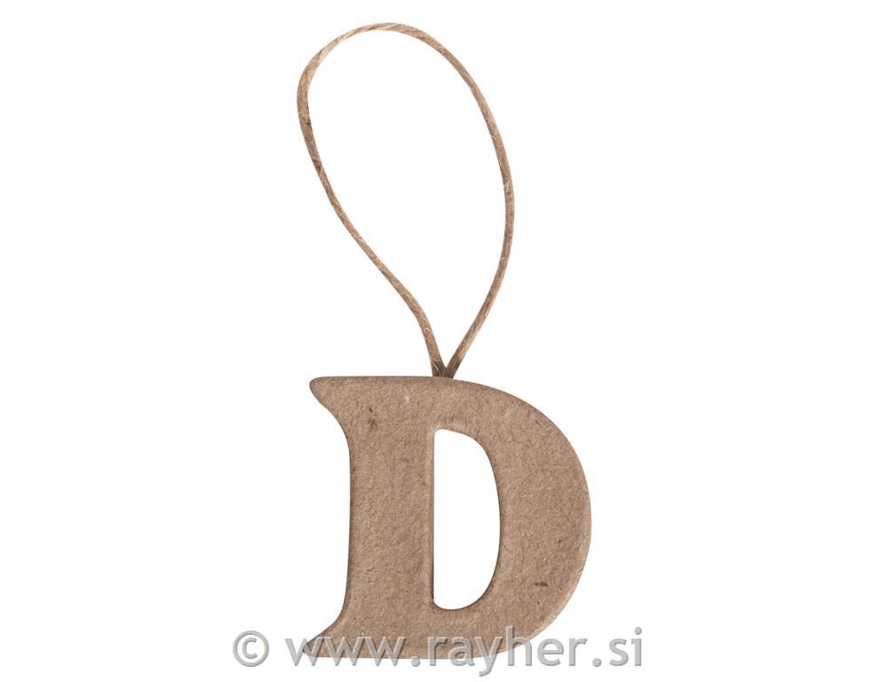 Črka iz pap. mase "D", 4x4x1cm, za obesit