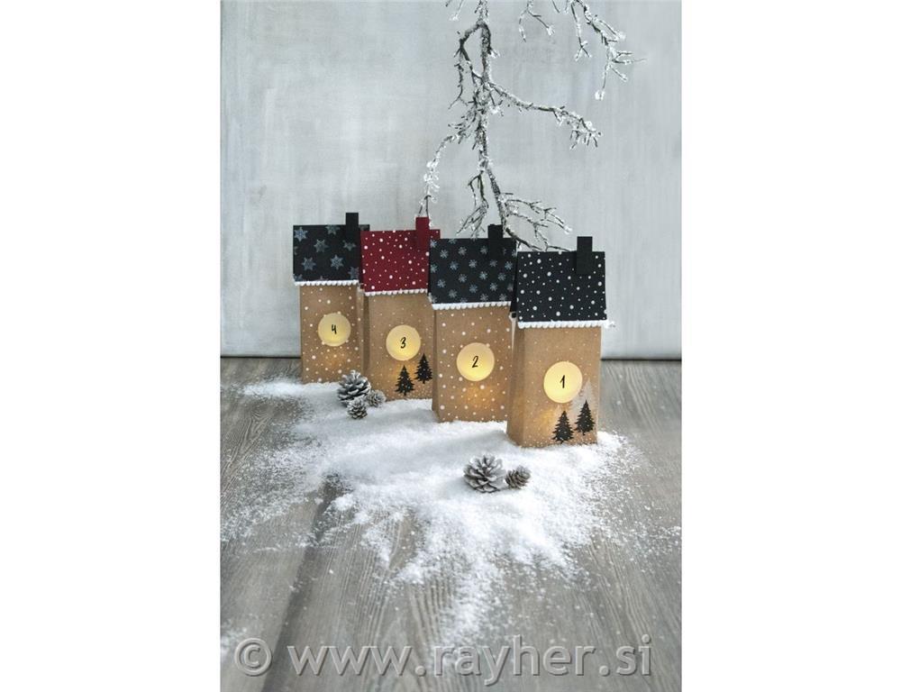 Paper block-bottom bag10x24x6cm, 80g/m2, tab-bag 25pcskraft