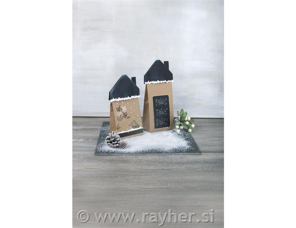 Paper block-bottom bag10x24x6cm, 80g/m2, tab-bag 25pcskraft