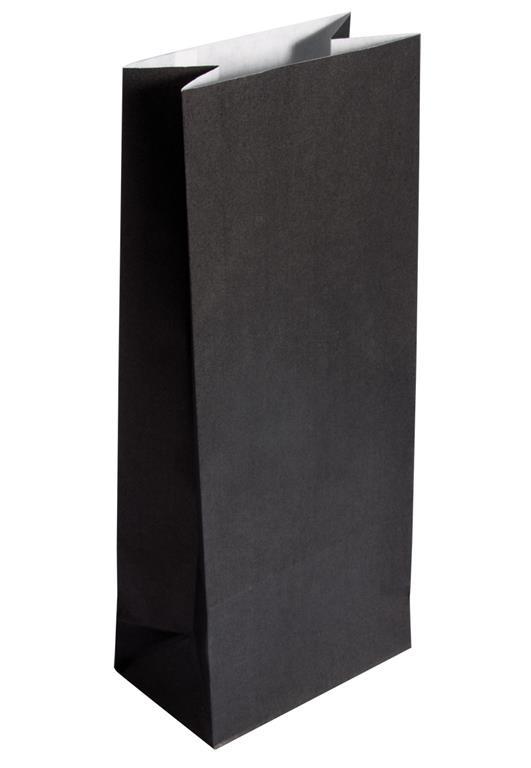 Papirnata vrečke, 10x24x6cm, 80g, 25 kosov, črne