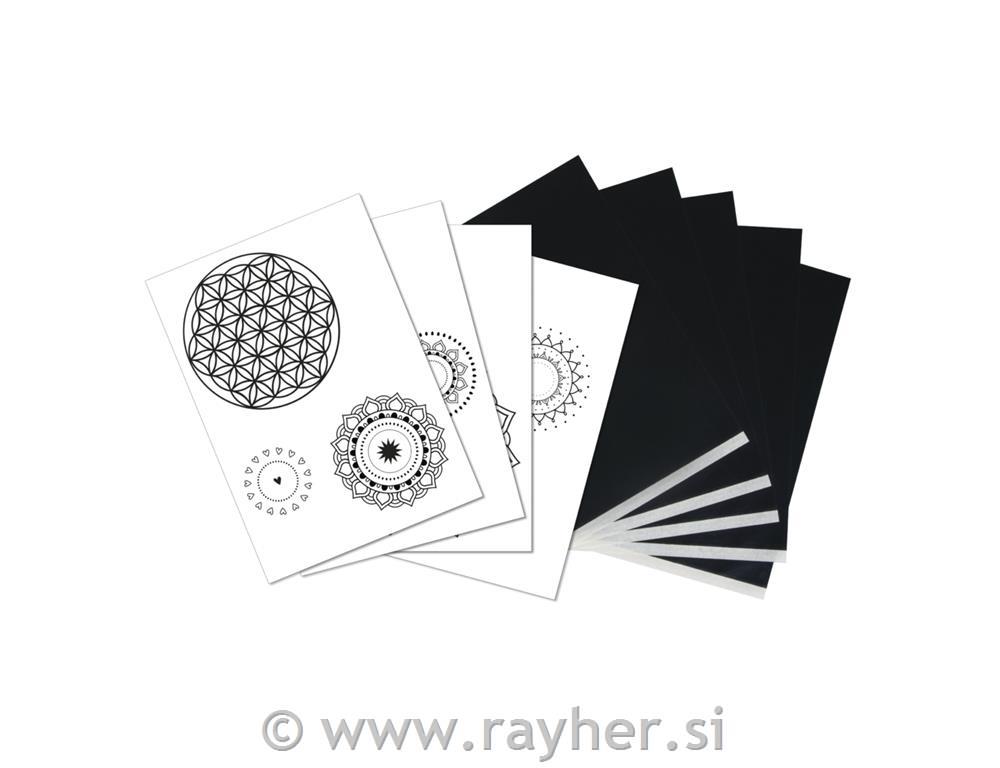 Transfer "Mandale", 5xA4 transfer papir+predloge