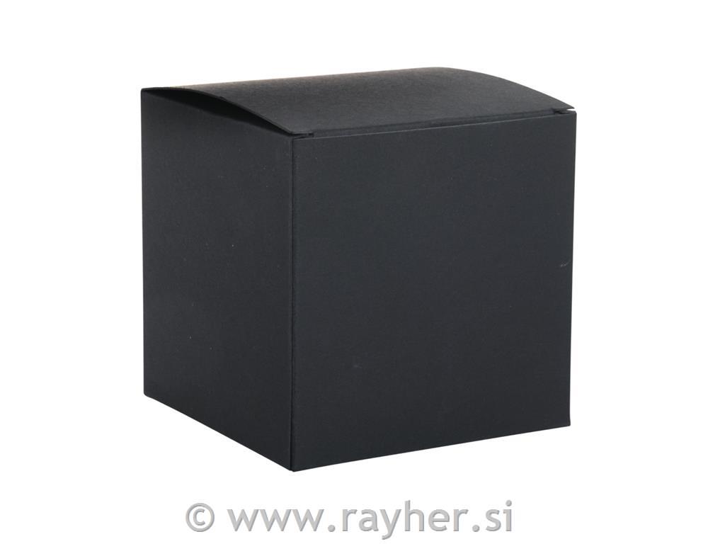 Škatle papirnate zložljive, 10x10x10 cm, 3 kosi, črna