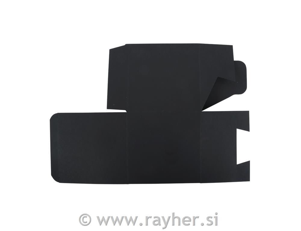 Škatle papirnate zložljive, 10x10x10 cm, 3 kosi, črna